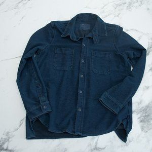 Women's Lucky Brand Blue Denim-Like Soft Button Down Shirt Size Medium